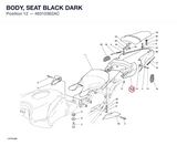 BODY, SEAT BLACK DARK