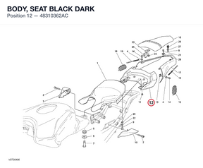 BODY, SEAT BLACK DARK
