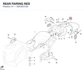REAR FAIRING RED 48310371AA diagram position