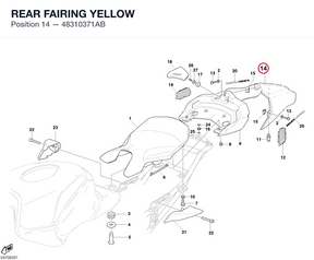 REAR FAIRING YELLOW 48310371AB diagram position