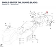 SINGLE-SEATER TAIL GUARD (BLACK) 48310472AT diagram position
