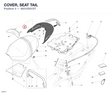 COVER, SEAT TAIL 48310501DT diagram position