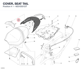 COVER, SEAT TAIL 48310501DT diagram position