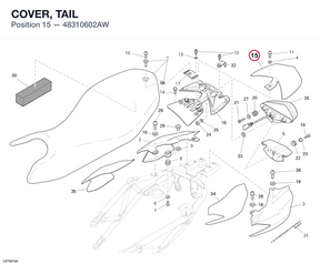 COVER, TAIL 48310602AW diagram position