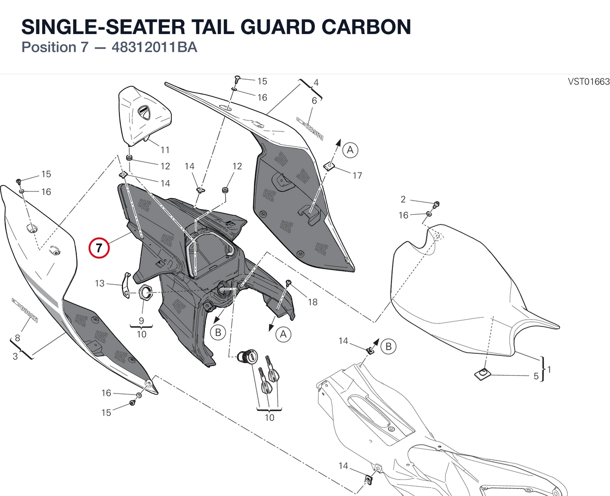 SINGLE-SEATER TAIL GUARD CARBON 48312011BA diagram position