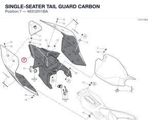 SINGLE-SEATER TAIL GUARD CARBON 48312011BA diagram position