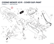 CODINO MONOP. V21R - COVER SUP.-PAINT 48312341AA diagram position