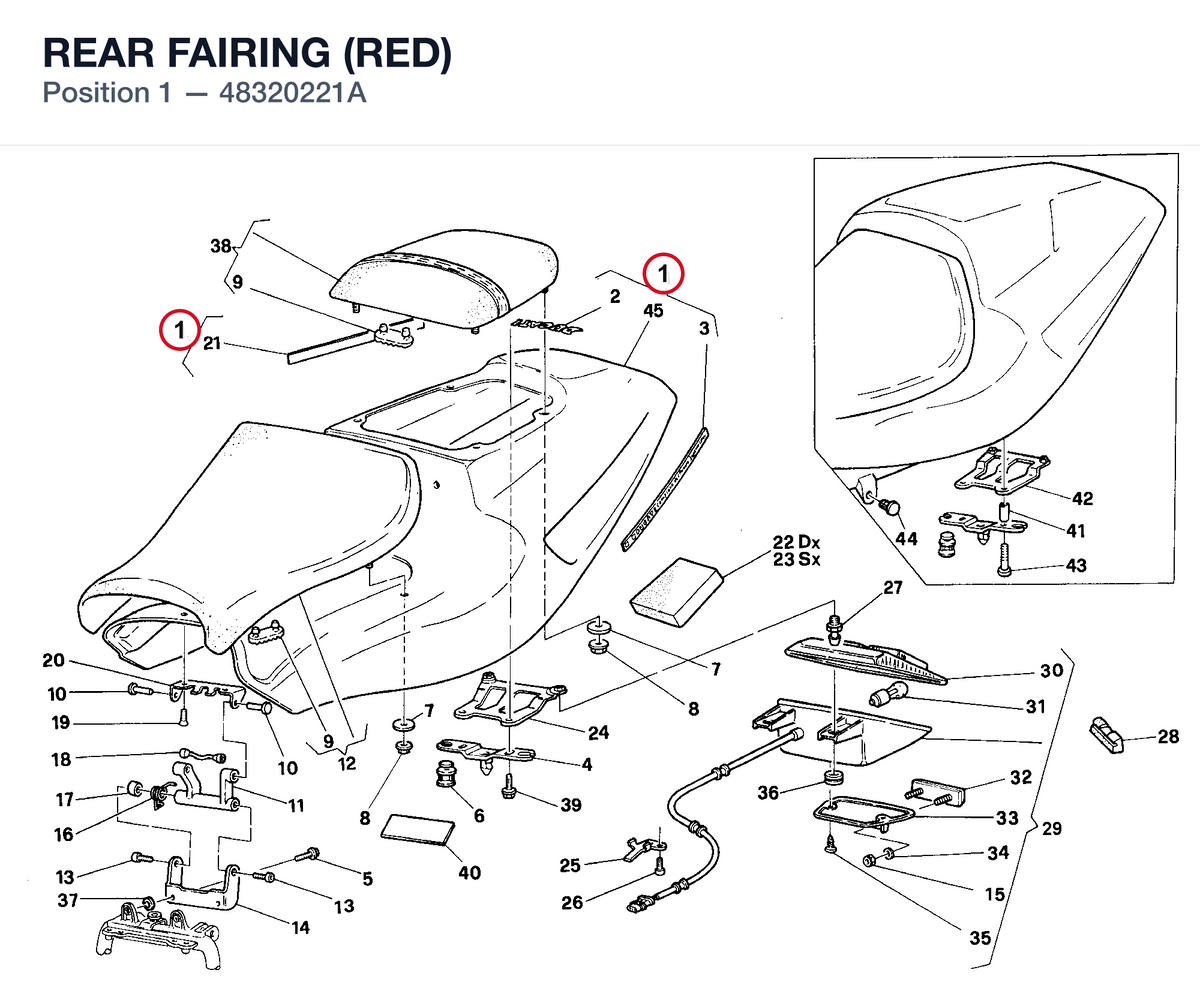 REAR FAIRING (RED)