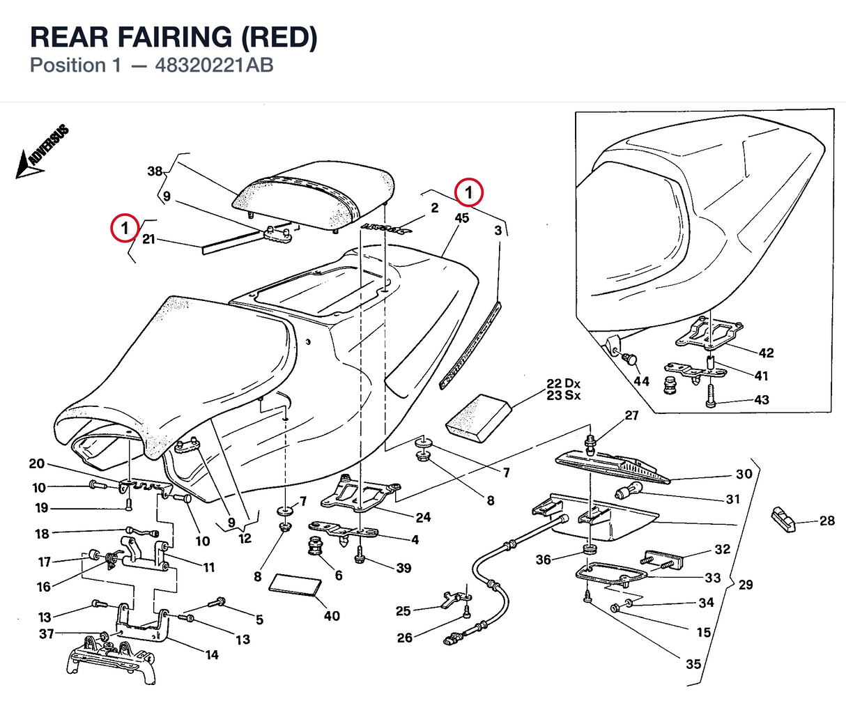 REAR FAIRING (RED)