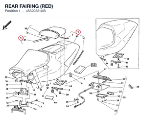 REAR FAIRING (RED)