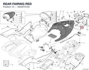 REAR FAIRING RED 48320751AA diagram position