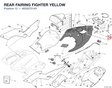 REAR FAIRING FIGHTER YELLOW 48320751AY diagram position