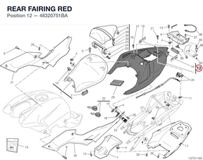 REAR FAIRING RED 48320751BA diagram position