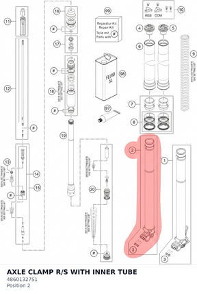 Diagram preview: AXLE CLAMP R/S WITH INNER TUBE (48601327S1)