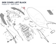SIDE COVER, LEFT BLACK 483P1761AN diagram position