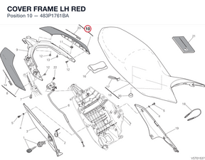 COVER FRAME LH RED 483P1761BA diagram position