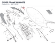 COVER FRAME LH WHITE 483P1761BT diagram position