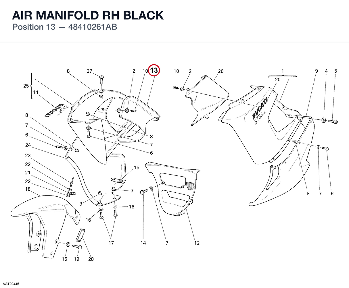 AIR MANIFOLD RH BLACK
