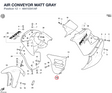 AIR CONVEYOR MATT GRAY 48410341AF diagram position