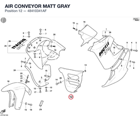 AIR CONVEYOR MATT GRAY 48410341AF diagram position