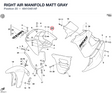 RIGHT AIR MANIFOLD MATT GRAY