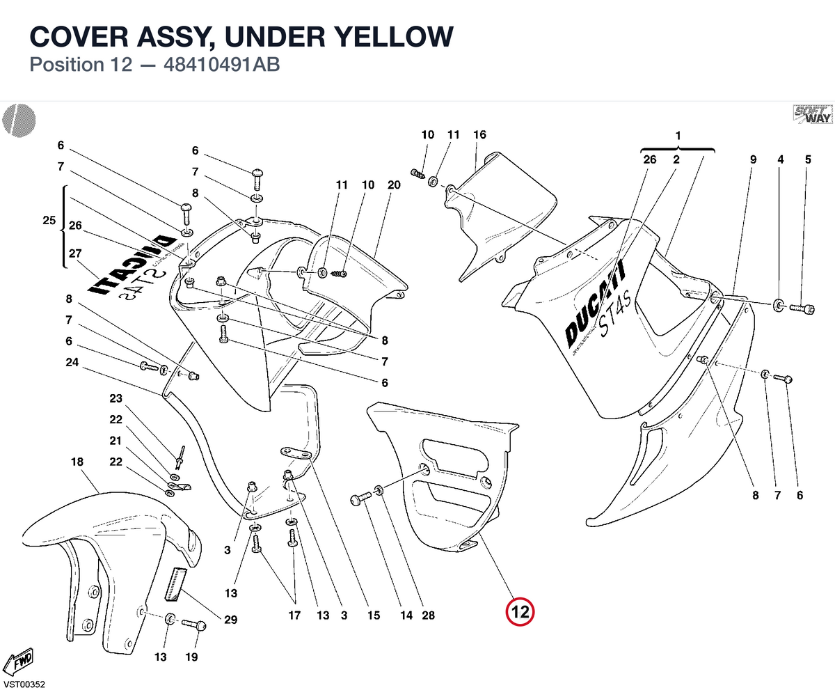 COVER ASSY, UNDER YELLOW