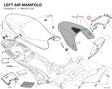 LEFT AIR MANIFOLD 48410711A diagram position