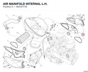 AIR MANIFOLD INTERNAL L.H. 48410771B diagram position