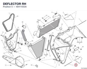 DEFLECTOR RH 48411053A diagram position