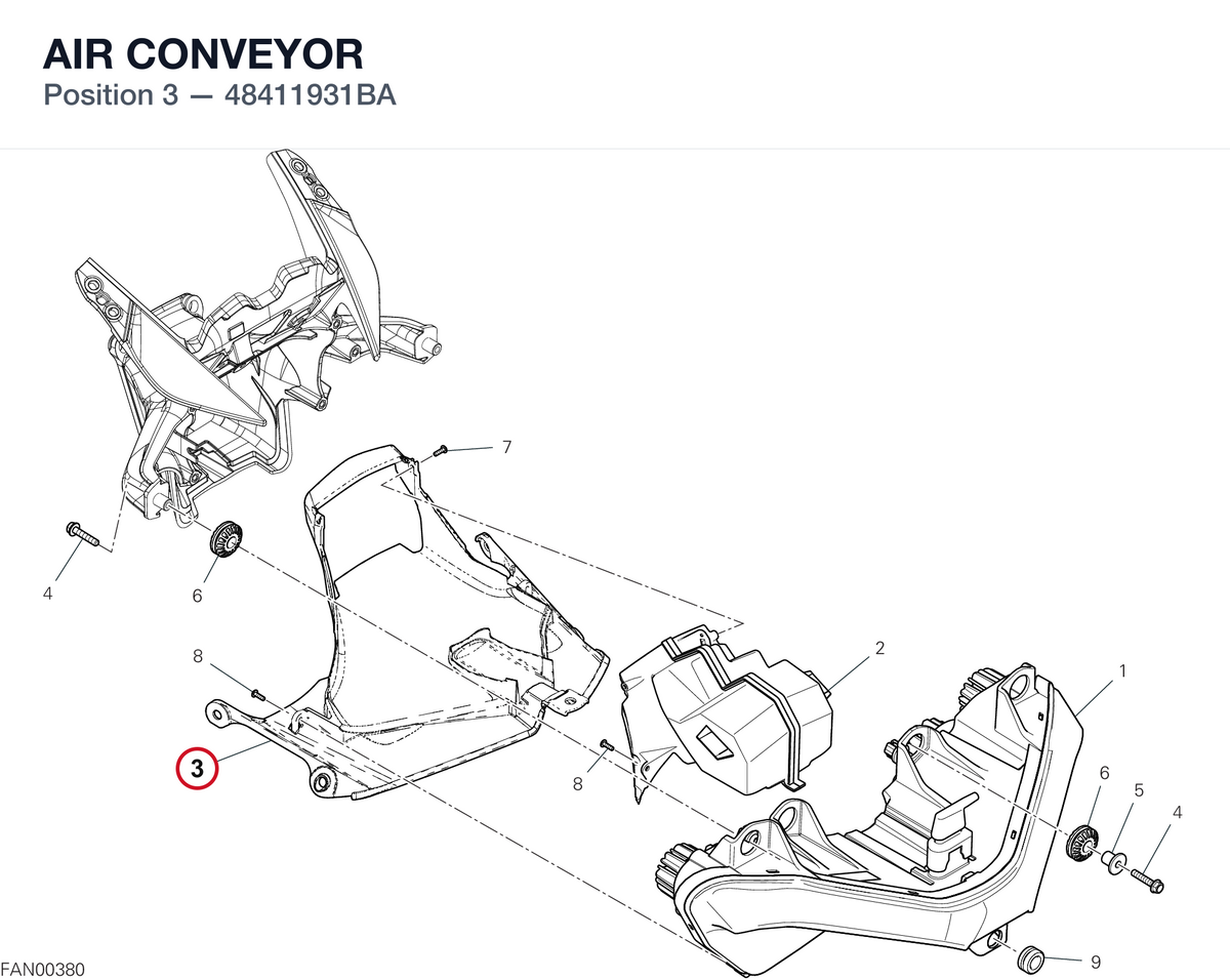 AIR CONVEYOR 48411931BA diagram position