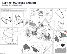 LEFT AIR MANIFOLD CARBON 48414431AB diagram position