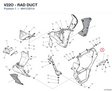 V22O - RAD DUCT 4841C931A diagram position