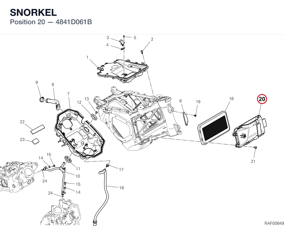 SNORKEL 4841D061B diagram position
