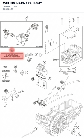 Diagram preview: WIRING HARNESS LIGHT (70011076000)