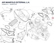 AIR MANIFOLD EXTERNAL L.H. 48420751B diagram position