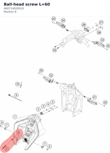 Diagram preview: Ball-head screw L=60 (A60714020010)