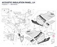 ACOUSTIC INSULATION PANEL, LH