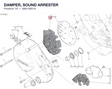 DAMPER, SOUND ARRESTER 48610951A diagram position