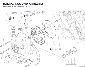 DAMPER, SOUND ARRESTER 48610981A diagram position