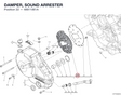 DAMPER, SOUND ARRESTER 48611061A diagram position