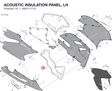 ACOUSTIC INSULATION PANEL, LH 48611171A diagram position