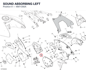 SOUND ABSORBING LEFT 48611292A diagram position