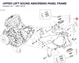 UPPER LEFT SOUND ABSORBING PANEL FRAME 48611351A diagram position