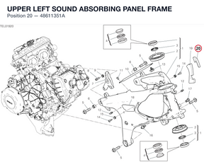 UPPER LEFT SOUND ABSORBING PANEL FRAME 48611351A diagram position