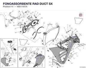 FONOASSORBENTE RAD DUCT SX 48611401A diagram position