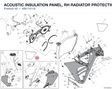 ACOUSTIC INSULATION PANEL, RH RADIATOR PROTECTION 48611411A diagram position