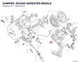 DAMPER, SOUND ARRESTER MIDDLE 48612291A diagram position