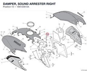 DAMPER, SOUND ARRESTER RIGHT 48612381AA diagram position