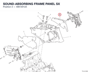 SOUND-ABSORBING FRAME PANEL SX 48613012A diagram position