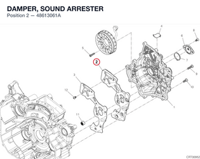 DAMPER, SOUND ARRESTER 48613061A diagram position